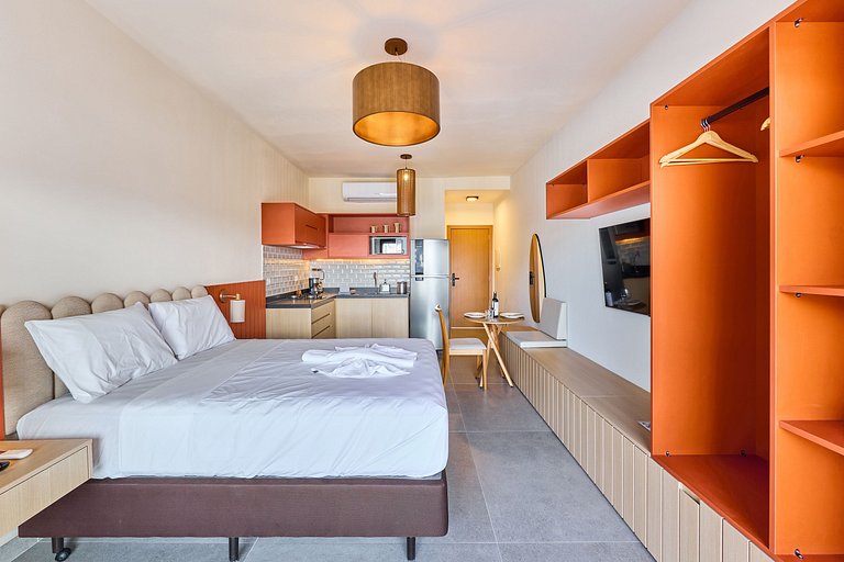 Loft com Varanda Próximo ao Mar