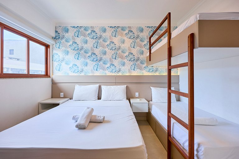 Apartamento 1 - 2 quartos Frente para o Mar