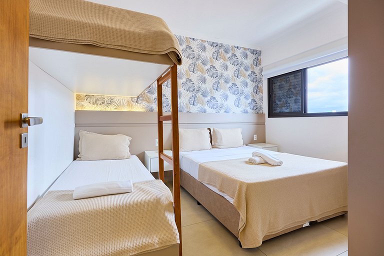 Apartamento 3 - 3 quartos Frente para o Mar
